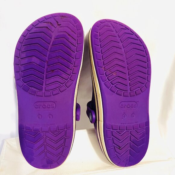 CROCS Iconic Comfort Bayaband Unisex (m/8 w/6) Purple Slip On Clogs-Vented top - Picture 9 of 14